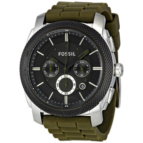Watch strap Fossil FS4597 Silicone Green 24mm
